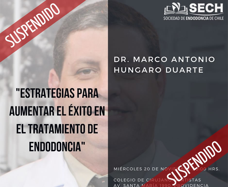 Reunión Científica del 20 de Noviembre ha sido suspendida.