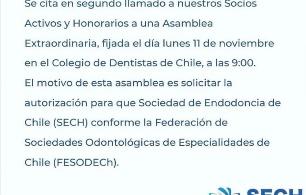 2do. Llamado a Asamblea Extraordinaria de Socios