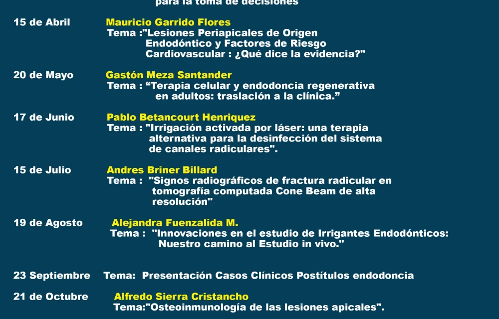 Resumen Charlas de Actualización 2020