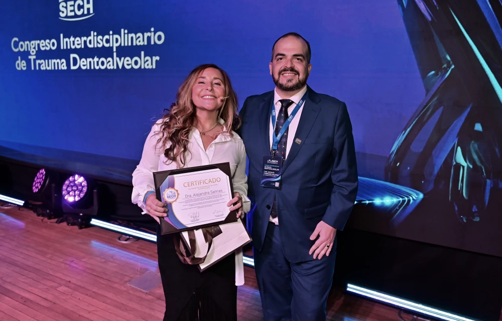 Dra. Alejandra Salinas y Dr. Nicolás Ferraro, Presidente SECH