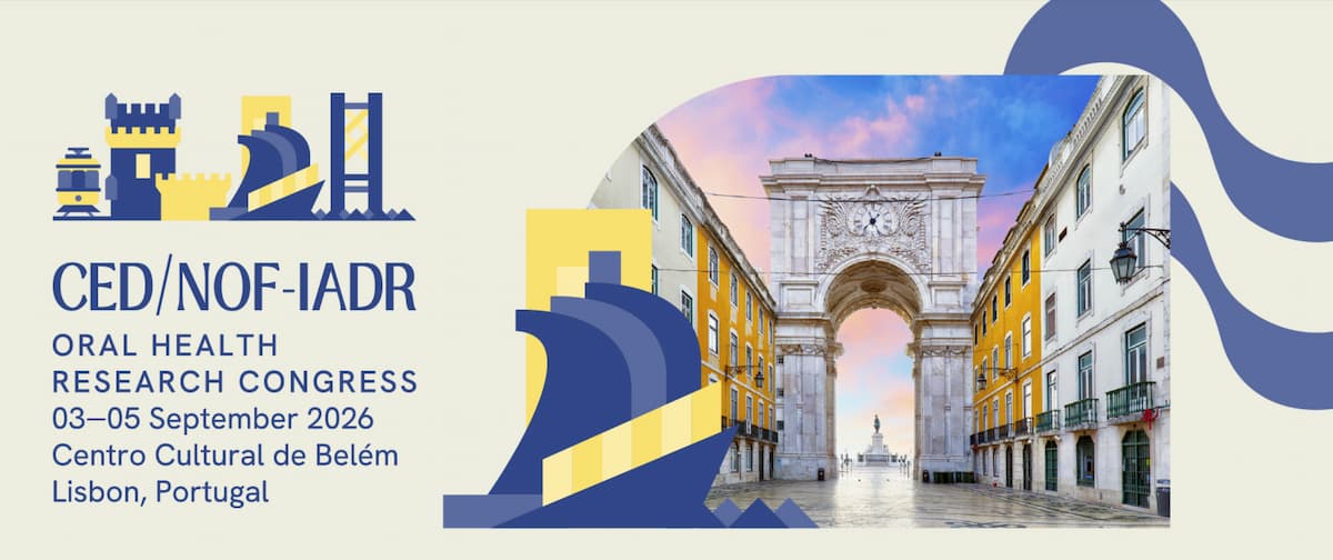 Congreso CED-IADR/NOF / Oral Health Research Congress en Lisboa, del 3 al 5 de septiembre de 2026.